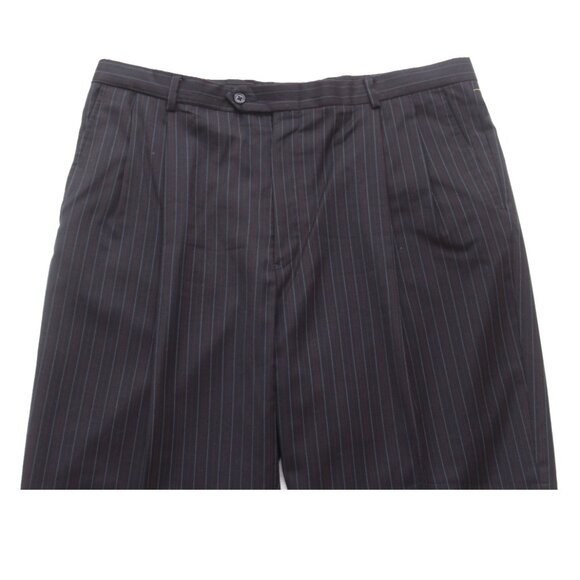 Hart Schaffner‎ 2pc Suit Blazer Jacket 44R Pants 38Wx29L Black Striped E02107 - Picture 15 of 16